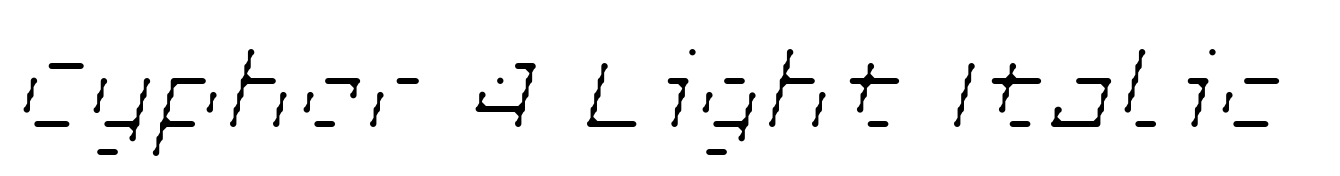 Cypher 4 Light Italic